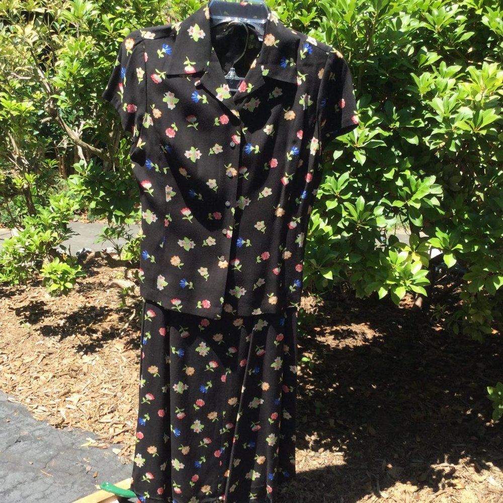 Liz Claiborne Floral Top-Maxi Skirt 2pc Set